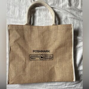 Tan Poshmark Canada Post Velcro Tote Bag